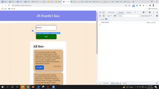 4-2. Input handling with onchange Event, Template String, DOM Node смотреть онлайн