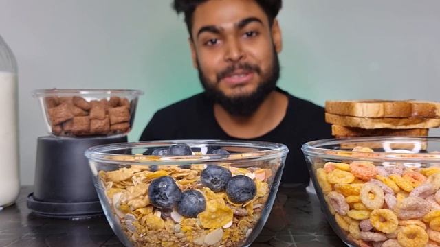 Eating Crunchy Cereals | Kelloggs, Oreo, Milk, Dry Fruits | CRUNCHY ASMR EATING | BREAKFAST MUKBANG
