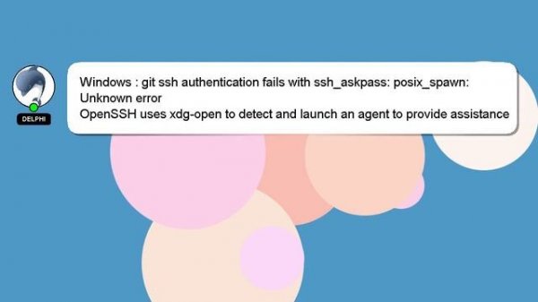 Windows : git ssh authentication fails with ssh_askpass: posix_spawn: Unknown error
