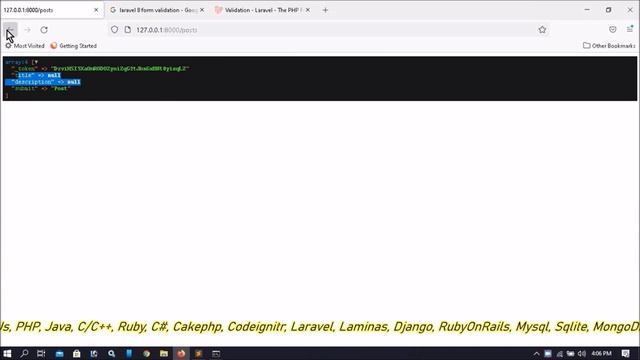 laravel-8 Tutorial Part-07 | Form Validation | Insert data using form request in (Hindi) смотреть онлайн