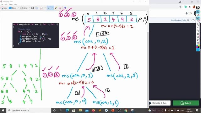 Merge Sort in JAVA смотреть онлайн