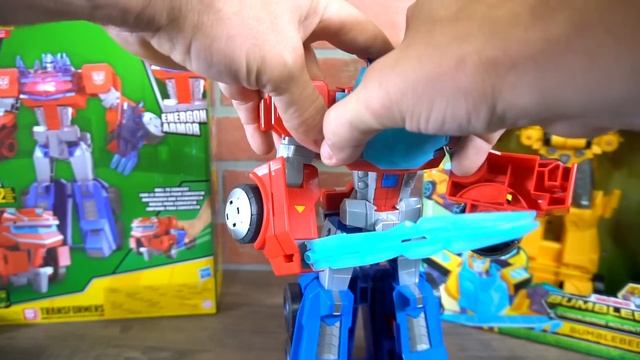 Transformers Optimus Prime Roll n Change Dinobots Unite Cyberverse Adventures смотреть онлайн
