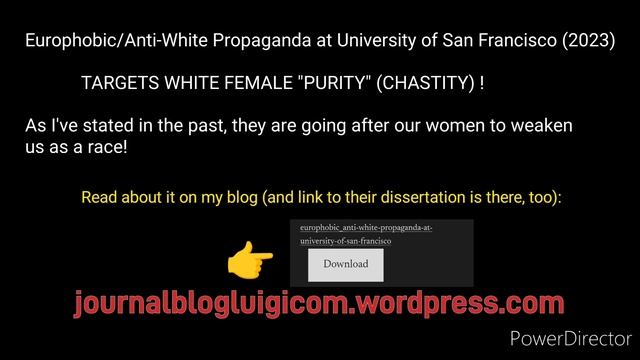 Europhobic/Anti-White Propaganda at University of San Francisco (2023) Targets White Women смотреть онлайн