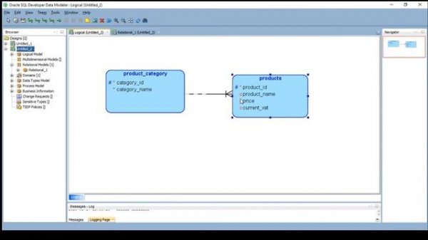 Create Database design in Oracle SQL Developer Data Modeler