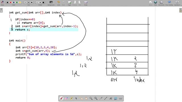 sum of array elements in c using recursion смотреть онлайн