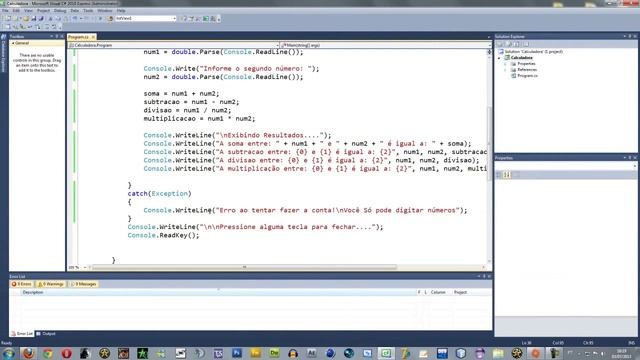 Aula 12 C# - Básico // Tratamento de erros / Try-Catch-Finally смотреть онлайн