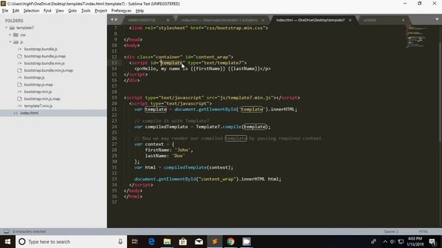 How to Compile and Render json data Template7 part1 смотреть онлайн