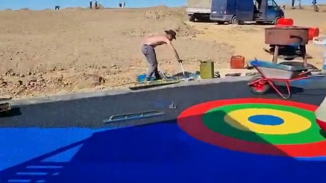 Укладка резинового покрытия смотреть онлайн