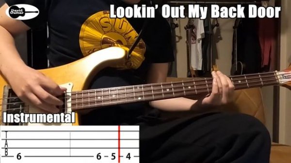 (Bass Tabs)Lookin Out My Backdoor CCR Creedence Clearwater Revival Stray Cats