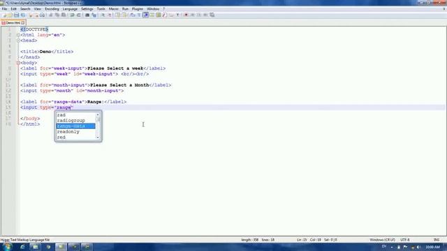 How to make month and week textbox in html5 смотреть онлайн