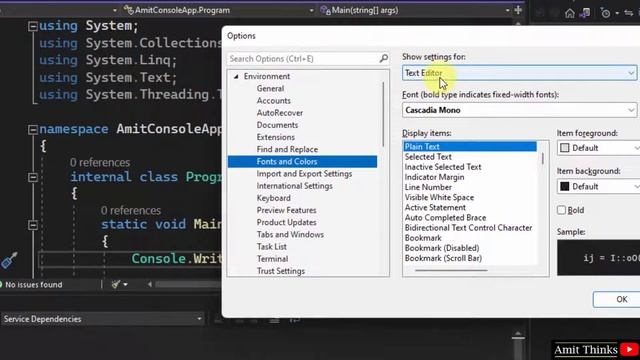 How to Change the font size of text editor on Visual Studio 2022 смотреть онлайн