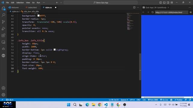 Create a Quiz App using HTML CSS JavaScript | Quiz App JavaScript смотреть онлайн