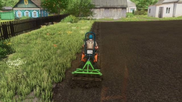 FS22 Карта Малиновка. Огородные дела, работа на мини-тракторе SUPER TIGRE 635 смотреть онлайн