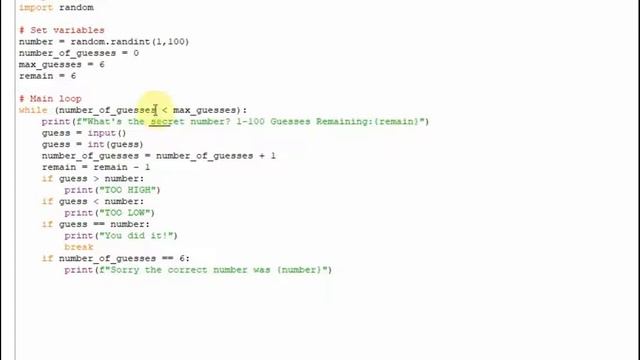 How to Code a Simple Number Guesser Game in Python 3! (for beginners) смотреть онлайн