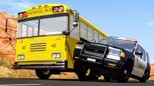 Сумасшедшие полицейские погони  - Аварии на BeamNG Drive (720p)