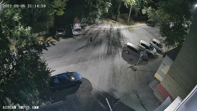 ASECAM 8MP купол 3,6mm ночь Расстояние 12-15 метров