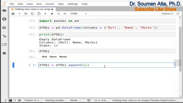How to add new rows in an empty Pandas DataFrame смотреть онлайн