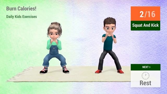 Burn Calories! DAILY KIDS EXERCISES смотреть онлайн