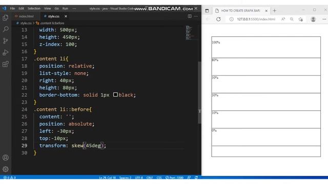 TUTORIAL CARA MEMBUAT DIAGRAM BAR/GRAFIK DI HTML CSS #csstutorial #htmltutorial #css #html смотреть онлайн