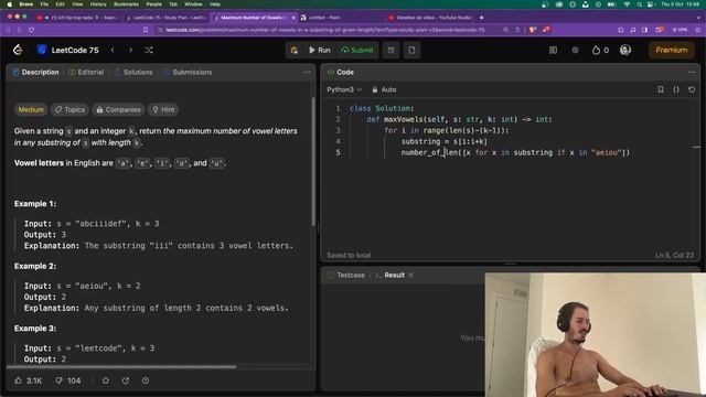 ?Solving All LeetCode Problems with PYTHON ? - 1456 Maximum Number of Vowels in a Substring смотреть онлайн