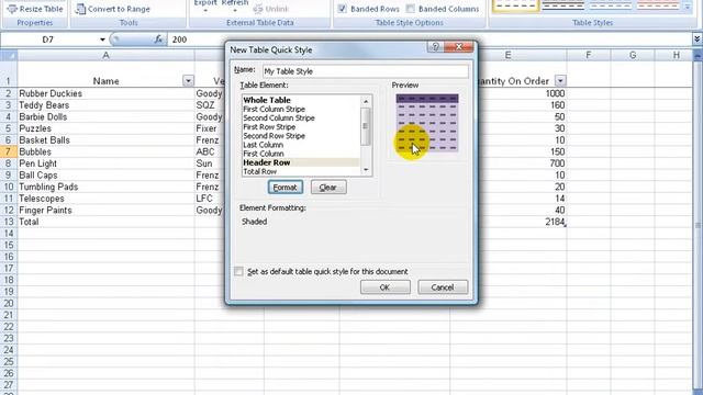 Excel 2007: Custom Table Style смотреть онлайн