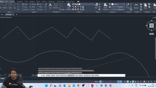 How to use Width, Halfwidth and ARC & Spline command in AutoCAD | Autocad 2023 | смотреть онлайн