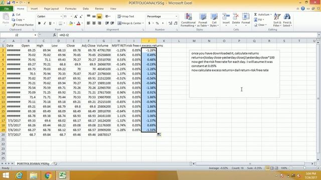 HOW TO CALCULATE SHARPE RATIO USING EXCEL смотреть онлайн