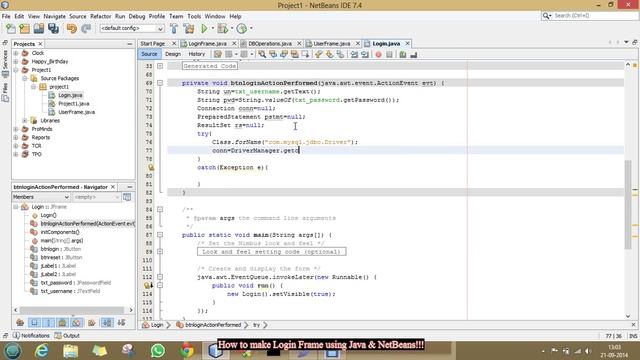 #3. How to make Login Frame using Java & NetBeans!!! смотреть онлайн