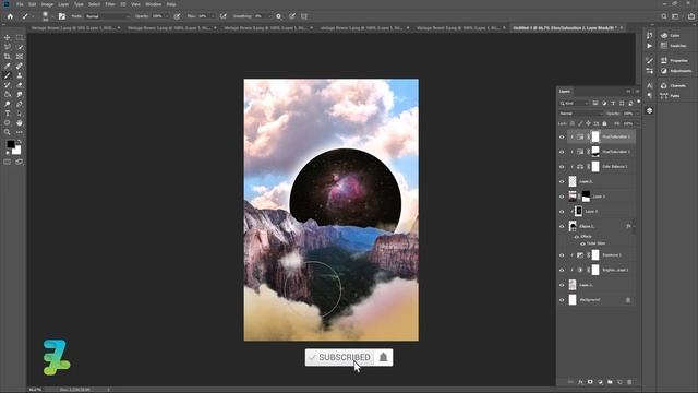 Vintage Pink Rose Flower Surreal - Tutorial Photoshop CC 2020 смотреть онлайн
