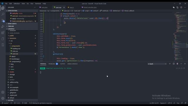 Part 31 Delete User - Laravel 8 Admin Panel with Roles and Permission смотреть онлайн