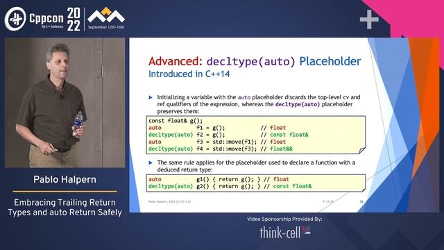 Embracing Trailing Return Types and `auto` Return SAFELY in Modern C++ - Pablo Halpern - CppCon 202 смотреть онлайн