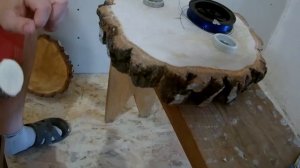 Светильник / люстра из дерева (срез березы) своими руками