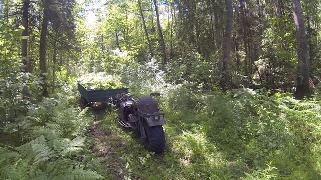 Мотовездеход 2х2 с прицепом 1.