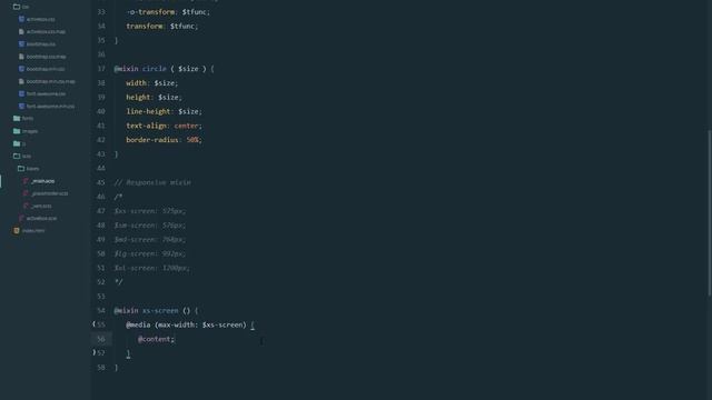09. Bootstrap 4 theme with SASS create responsive mixins смотреть онлайн