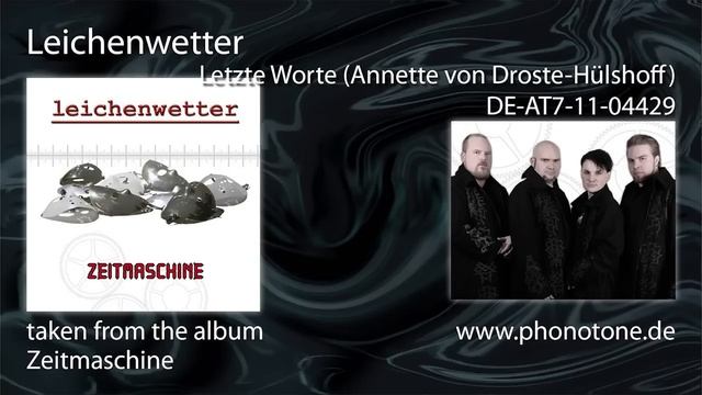 Leichenwetter - Letzte Worte (Annette von Droste-Hülshoff) смотреть онлайн