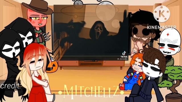 Slashers react to themselves // Freddy, Ghostface, n' Carrie // 1/2 // Halloween special!! смотреть онлайн