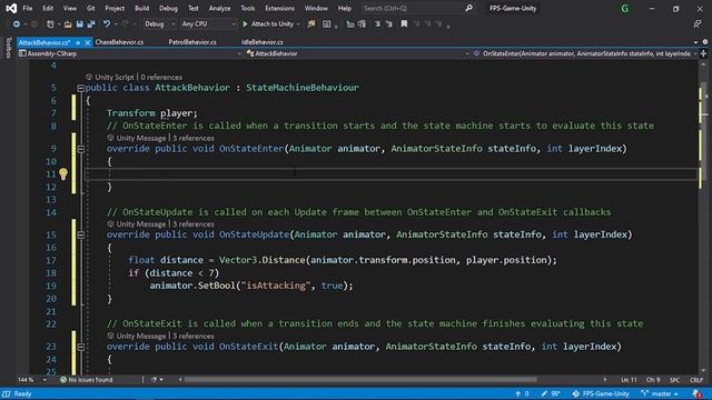 Enemy AI in Unity - (E02): CHASE AND ATTACK смотреть онлайн