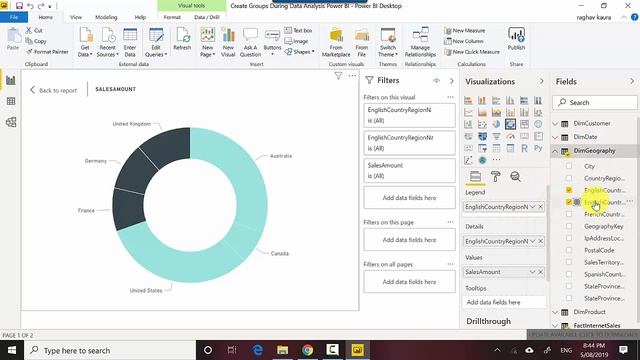 Create Groups Power BI смотреть онлайн