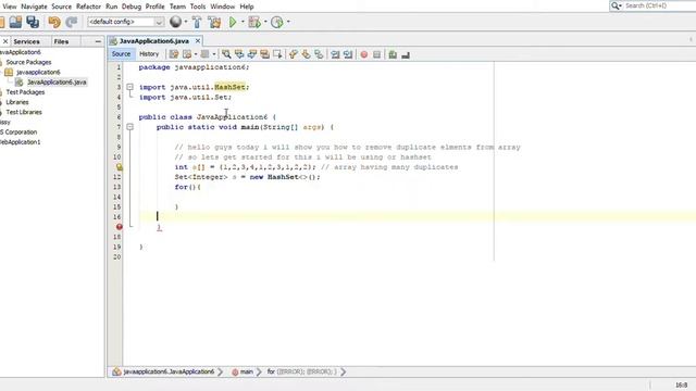 Removing duplicate elements from Array JAVA смотреть онлайн