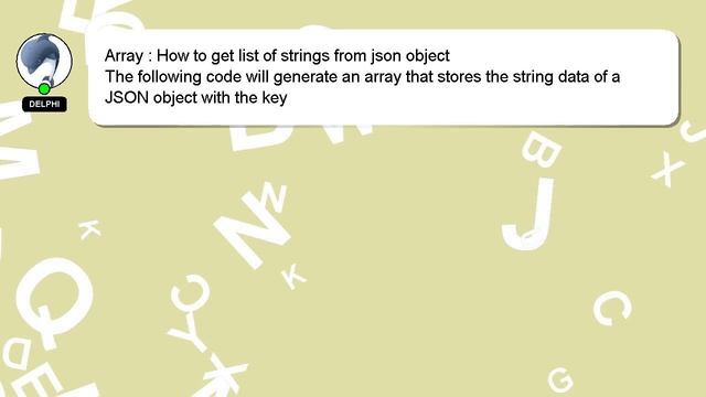 Array : How to get list of strings from json object смотреть онлайн