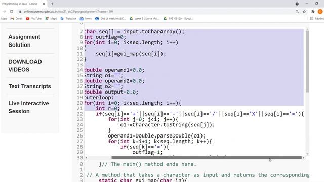 Programming in Java | NPTEL | Week 9 | Assignment 9 Solution | Jan2021 смотреть онлайн