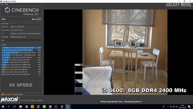 Intel Core i5 6600 (3.32GHz) - Cinebench R20 смотреть онлайн