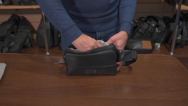 Сумка поясная из натуральной кожи 2986