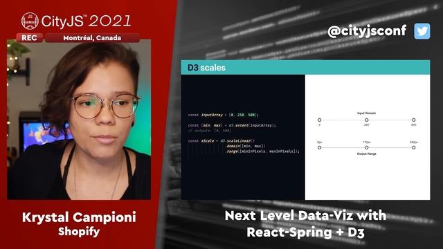 KRYSTAL CAMPIONI - Next Level Data-Viz with React-Spring + D3 - #CITYJS2021 смотреть онлайн
