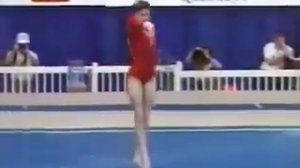1985 Natalia Yurchenko USSR gymnastics . Наталья Юрченко СССР гимнастика .