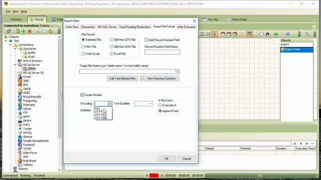 Advanced ETL Processor : Export All Tables in the Database смотреть онлайн