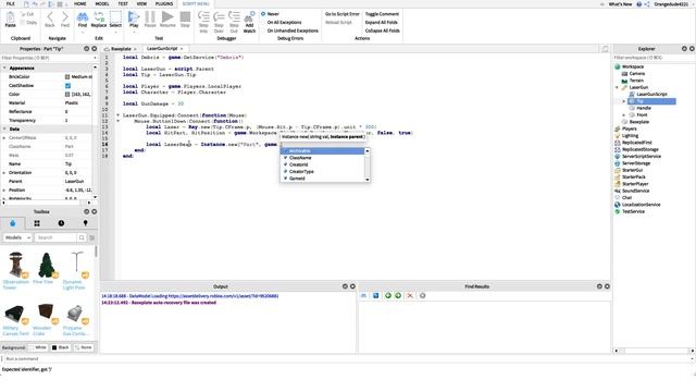 Roblox Scripting Tutorial: How to Script a Laser Gun смотреть онлайн