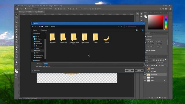 Photoshop CC - How To Save Transparent Background (PNG) смотреть онлайн