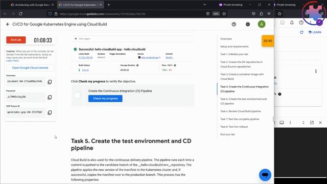CI/CD for Google Kubernetes Engine using Cloud Build (Qwiklabs Walkthrough) смотреть онлайн