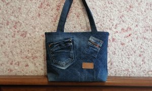 Сумка из старых джинсов #36.